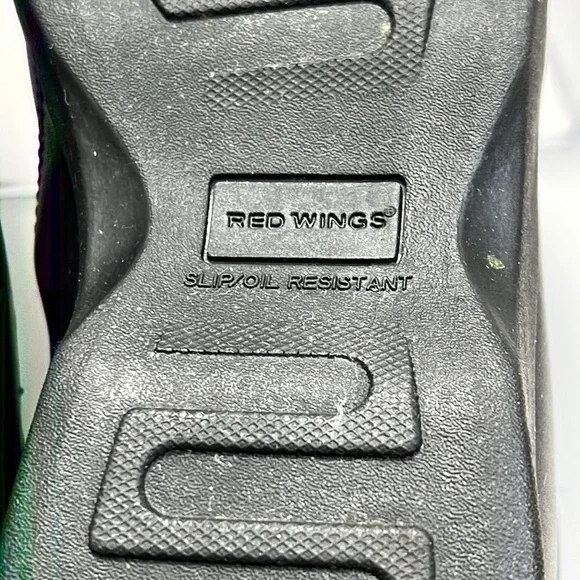 RED Wings  style # 2333 Black Leather steel toe skip resistant shoe size 7.5 - Picture 11 of 16